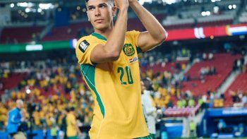 Cristian Volpato jugó el Mundial 2026 con la camiseta de Australia. Cristian Volpato jugó el Mundial 2026 con la camiseta de Australia.