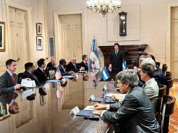 Video: así fue la reunión de Milei con Blinken en Casa Rosada