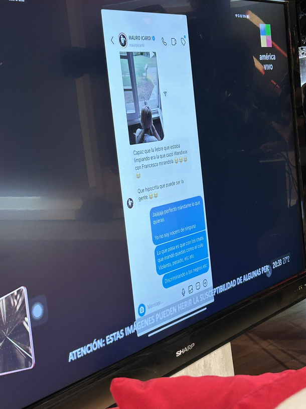 Ángel de Brito mostró sus chats con Mauro Icardi, hablando sobre Wanda Nara. Ángel de Brito mostró sus chats con Mauro Icardi, hablando sobre Wanda Nara.