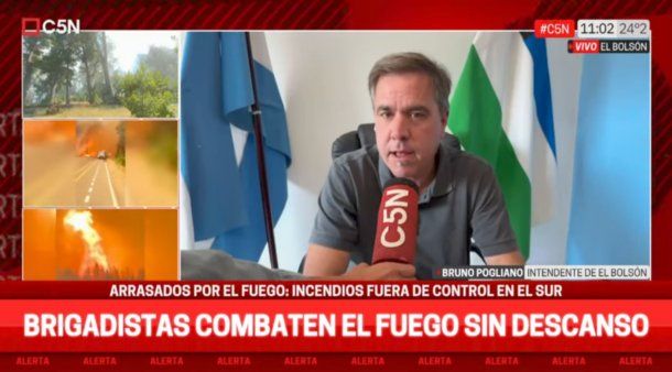 El intendente de El Bolsón: El único culpable es quien o quienes iniciaron el fuego