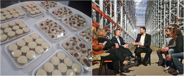 Uno de los trabajadores vende pepas y alfajores para subsistir