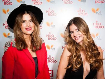 María del Cerro y la China Suárez durante la presentación de El Hilo Rojo, la película en la que Eugenia conoció a Benjamín Vicuña