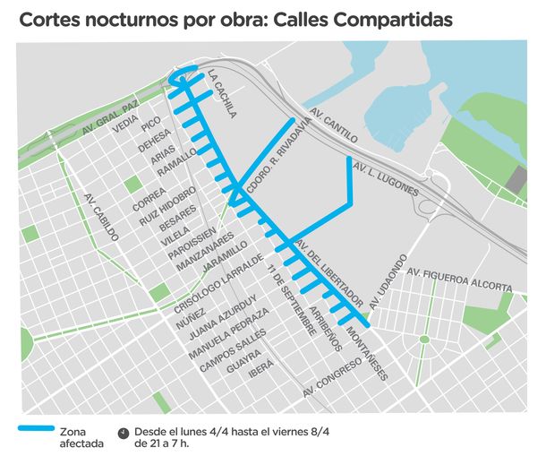 Cortarán Avenida Del Libertador cinco días por reformas