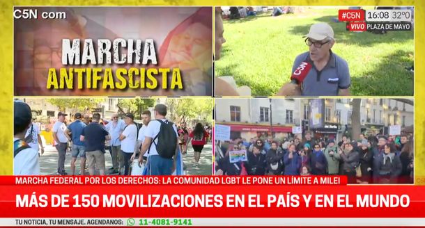 Rating: C5N, lo más visto durante la Marcha LGBT Antifascista y Antirracista