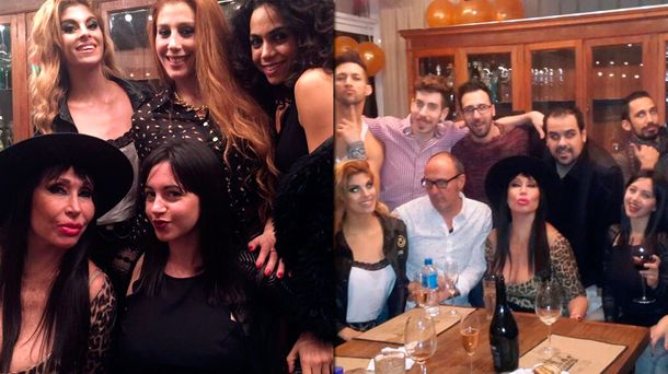 Mientras Xipolitakis está de duelo, Moria Casán festeja en la casa de José Ottavis