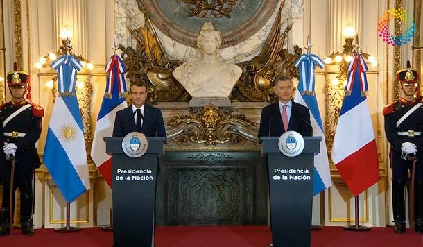 Macri recibió a Macron y le agradeció su apoyo en el acuerdo con el FMI