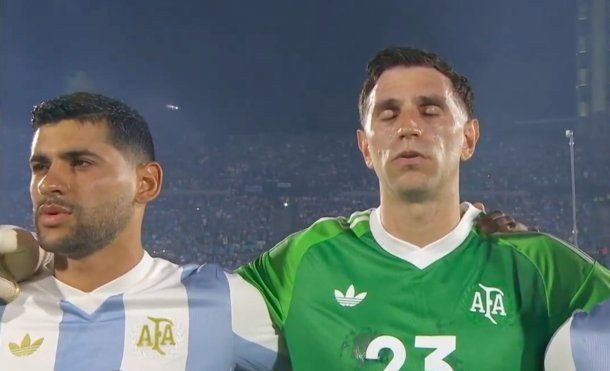 Así sonó el Himno Nacional en la visita de la Selección Argentina a Uruguay