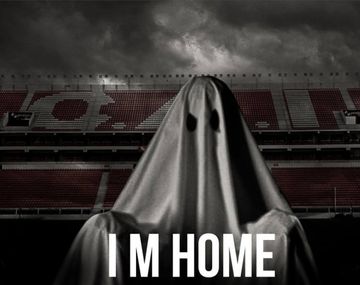 Nuevo afiche: más cargadas de los hinchas de Racing al Rojo