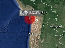 Temor en Chile por un nuevo sismo de 5,9° en la costa norte