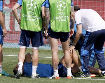 Ronaldo se fue golpeado de la práctica del Real Madrid