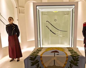 El sable corvo de San Martín en el Museo Histórico Nacional.
