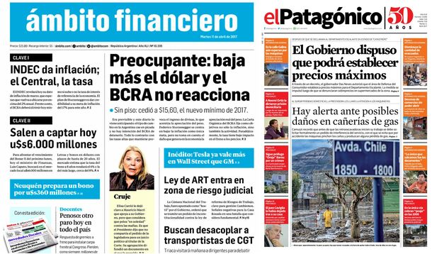 Tapas de diario del martes 11 de abril de 2017