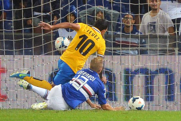 Con un gol de Tevez la Juventus superó a la Sampdoria