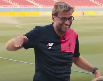 El DT del Liverpool imitó a uno de sus jugadores con este baile