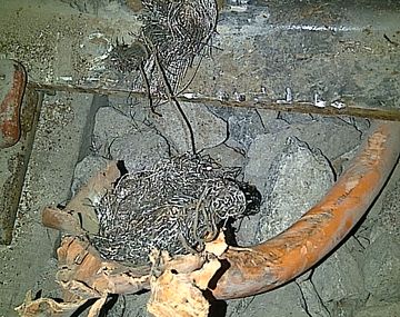 El cable cortado (Foto Metrovías)