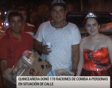 La adolescente festejó su cumpleaños con gente en situación de calle