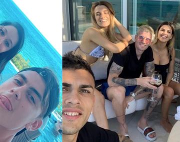 Tragos y pipa: las relajadas vacaciones de Oriana y Dybala con Paredes y De Paul