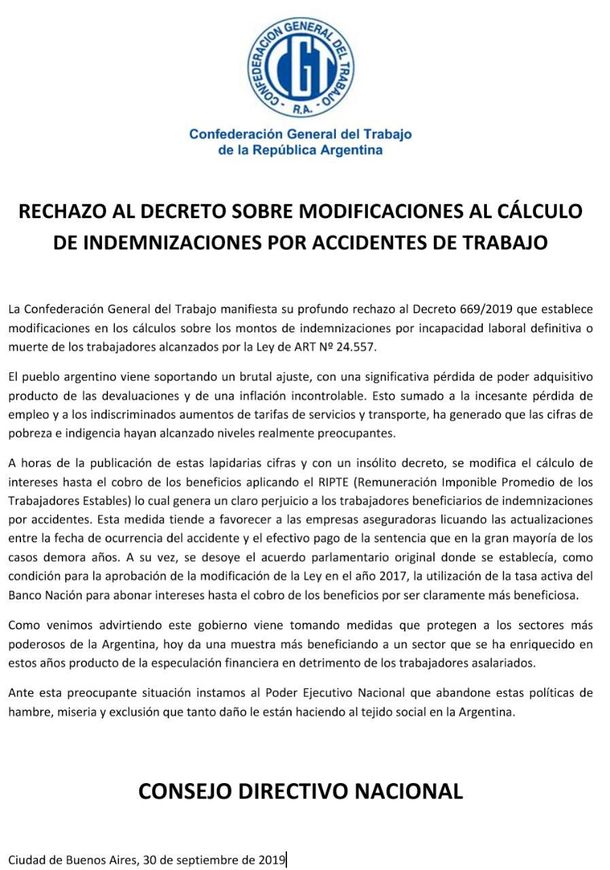 Fuertes críticas de la oposición y abogados laboralistas a la rebaja de las indemnizaciones por accidentes laborales