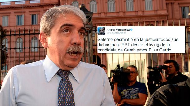 Aníbal dio a conocer vía Twitter la desmentida de un testigo