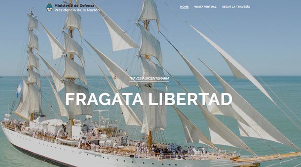 Lanzan un sitio web para seguir la travesía de La Fragata Libertad