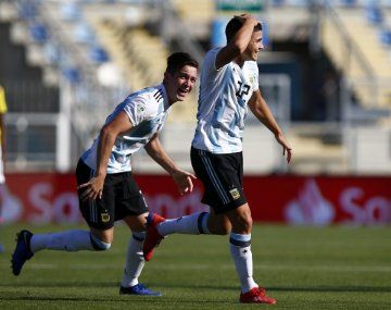 Julián Álvarez festeja el gol de la victoria