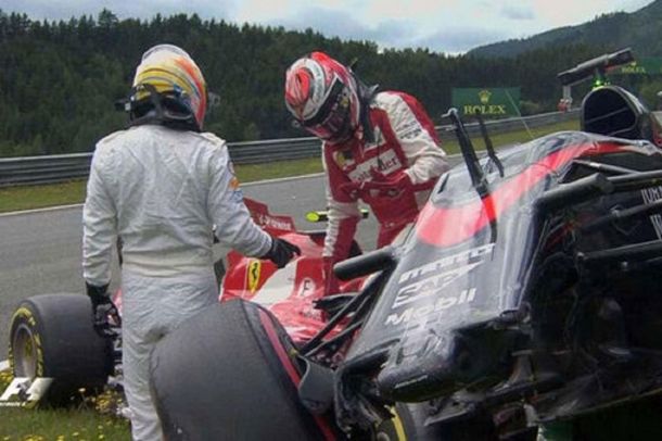 El video inédito del accidente de Alonso y Raikkonen