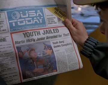 El USA Today publicó su portada de Volver al Futuro II