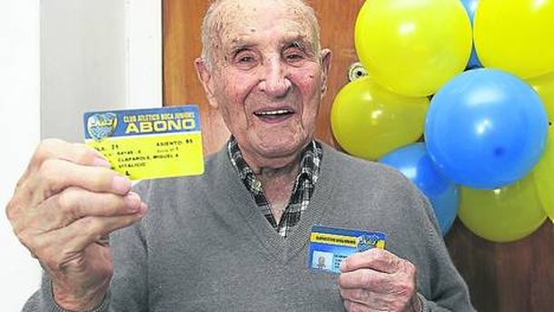 Miguel Claparols, socio N°1 de Boca, festejó los 103 años