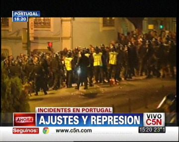 Incidentes en Portugal entre manifestantes y policías
