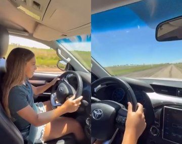 La ex de El Polaco filmó a su hija ¡de 12 años! manejando en plena ruta