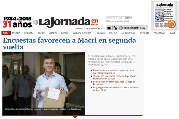 Así reflejan los diarios de Latinoamérica el resultado electoral del balotaje