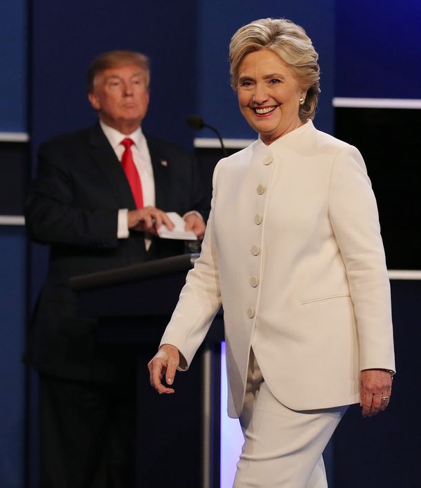 Donald Trump y Hillary Clinton en el tercer debate presidencial