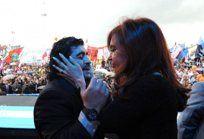 Diego Armando Maradona y Cristina Kirchner