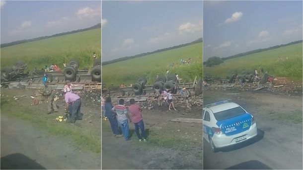 Saquearon un camión en la ruta a Famaillá