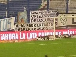 ni al peor enemigo: el mensaje de la hinchada de velez para torrico ni al peor enemigo: el mensaje de la hinchada de velez para torrico