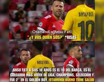 Otamendi: un tuit de un hincha del Barcelona envejeció pésimo y lo están liquidando