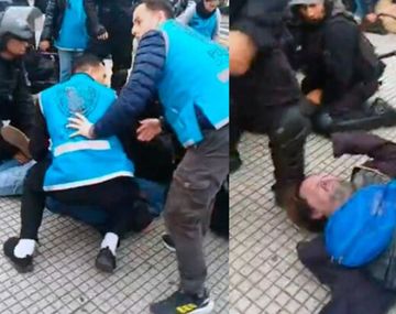 VIDEO: El momento en que el manifestante que murió en el Obelisco era inmovilizado por la Policía