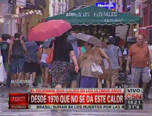 Tras el veranito, llueve en Buenos Aires