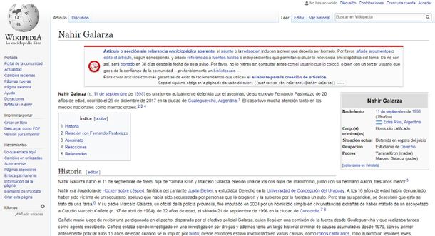 El perfil de Nahir en Wikipedia.