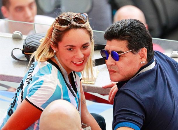 Rocío Oliva con Diego Maradona