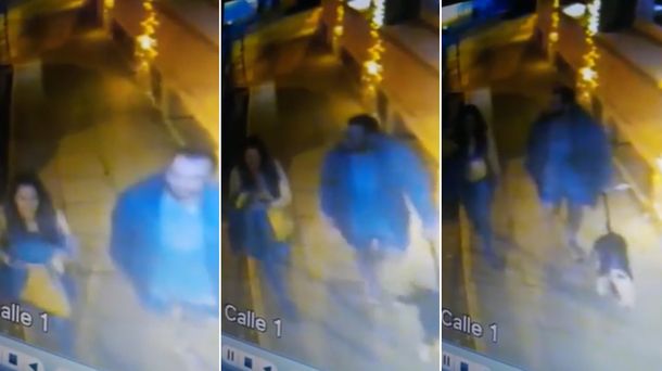 Es un video del sábado donde se la ve paseando con un hombre