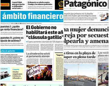 Tapas de diarios del lunes 25 de septiembre de 2017