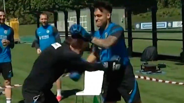 Lautaro Martínez y Antonio Conte boxearon tras el cruce ante la Roma