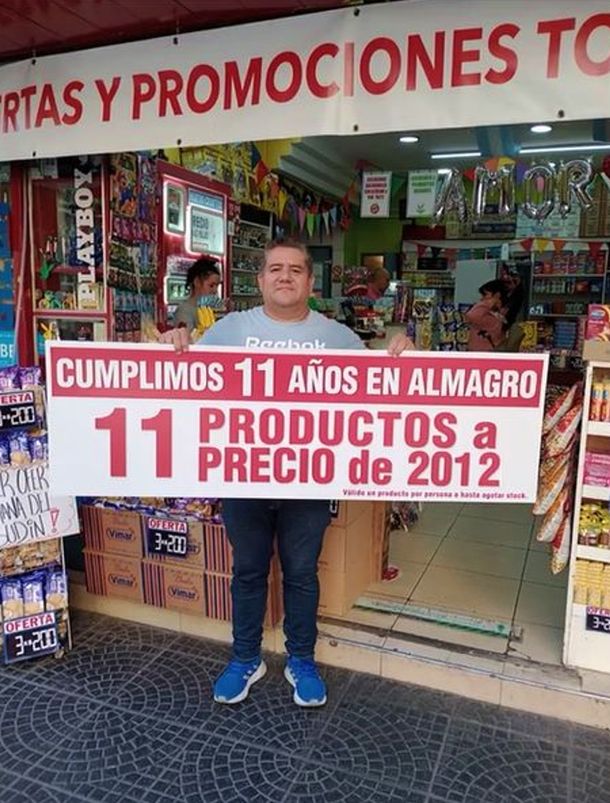 Almagro: un kiosko cumplió 11 años y ofrece golosinas a precios de 2012