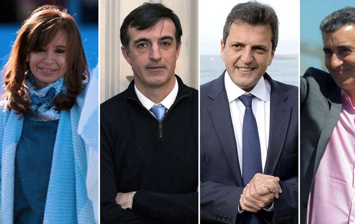 Cristina Kirchner, Esteban Bullrich, Sergio Massa y Florencio Massa