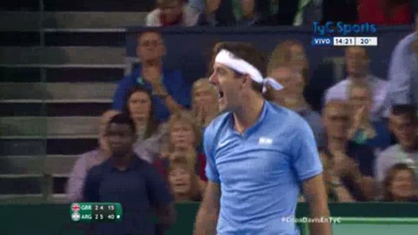 VIDEO: El punto que le dio el triunfo a Del Potro ante Murray por Copa Davis