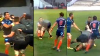 todos contra todos: increible batalla campal en un partido de rugby todos contra todos: increible batalla campal en un partido de rugby