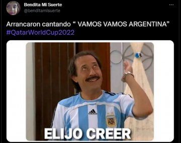 Memes por el primer Vamos vamos Argentina en Qatar