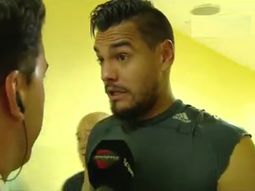 Sergio Romero hablando con la prensa Sergio Romero hablando con la prensa