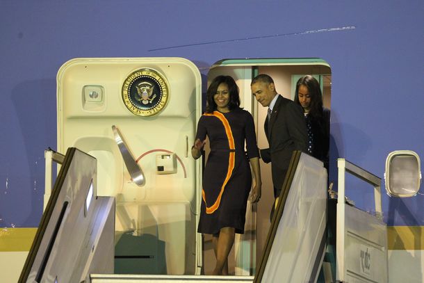 La llegada de Barack Obama al país en fotos